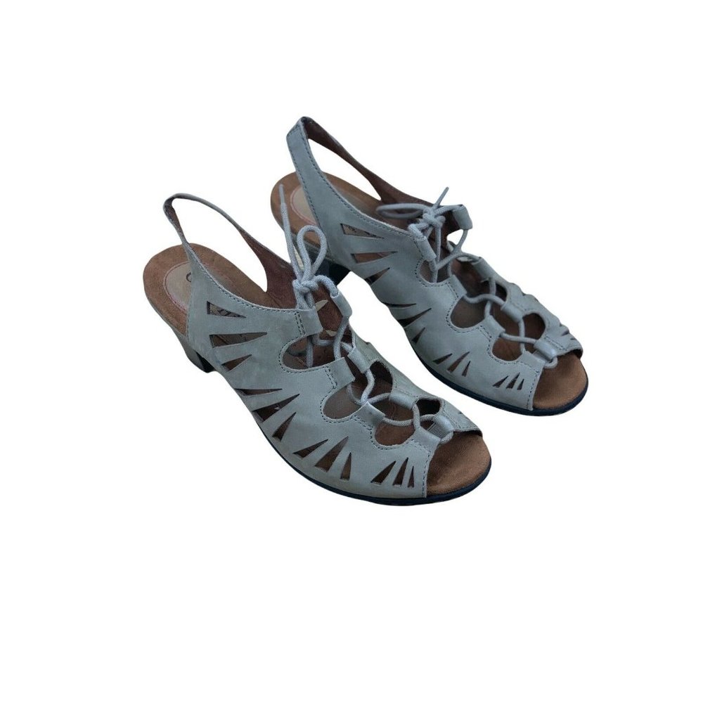 Cobb Hill By New Balance Women’s Heeled Sandals 9 M Adjustable Lace Brown Suede